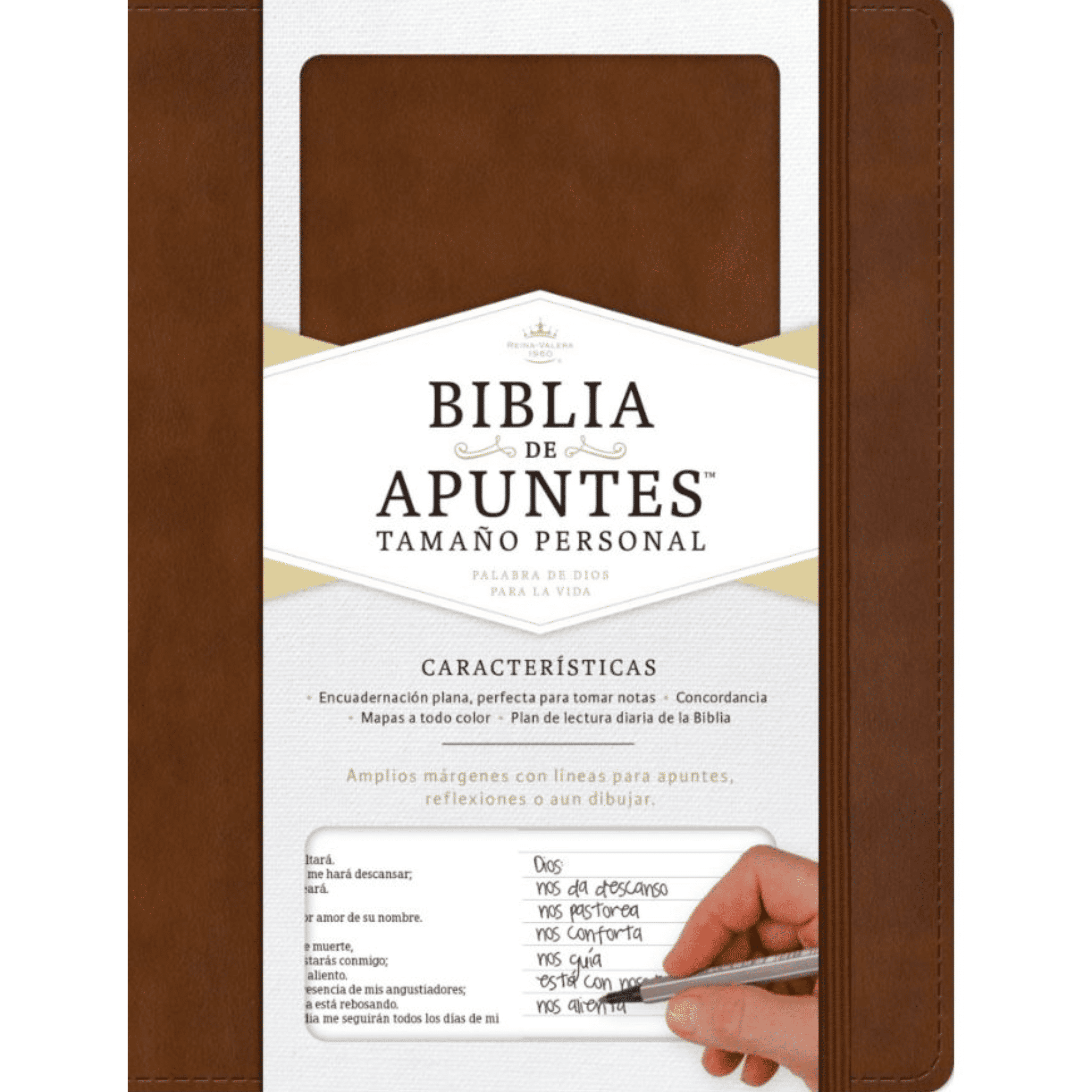 Biblia de Apuntes RVR 1960 - Color Marrón, tamaño manual