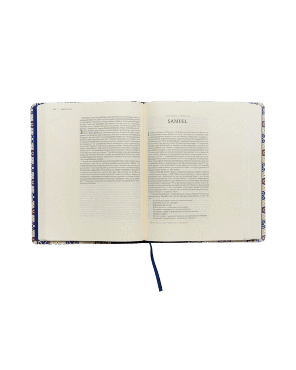 Biblia Reina Valera 1960 de apuntes - piel fabricada color mosaico crema - Imagen 4