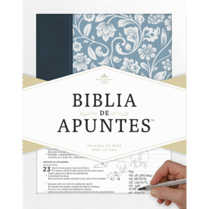 Biblia de Apuntes RVR 1960 Piel Genuina - Tela Azul