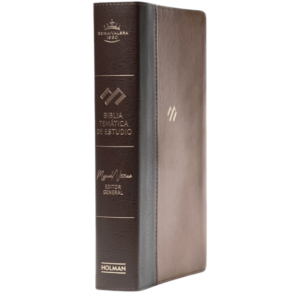 Biblia RVR 1960 de Estudio Temática - Miguel Núñez Piel Duotono Marrón - Imagen 2