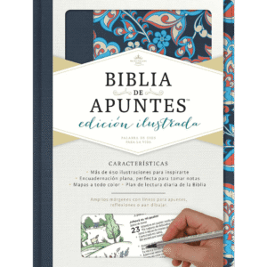 Biblia Reina Valera 1960 de Apuntes, Edición ilustrada - Tela en rosado y azul